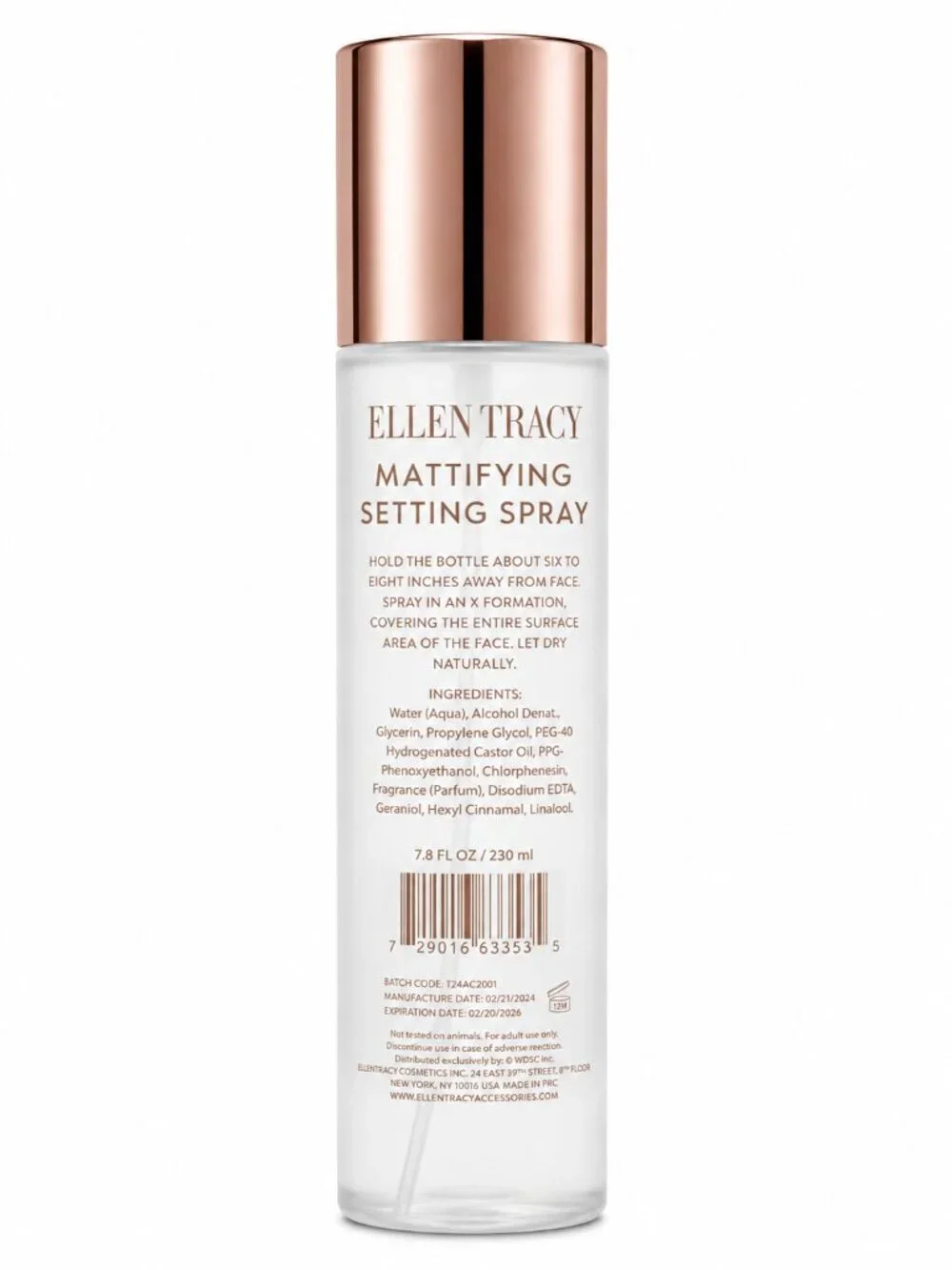 Ellen Tracy Mattifying Setting Spray 7.8 fl oz / 230 mL Long Lasting